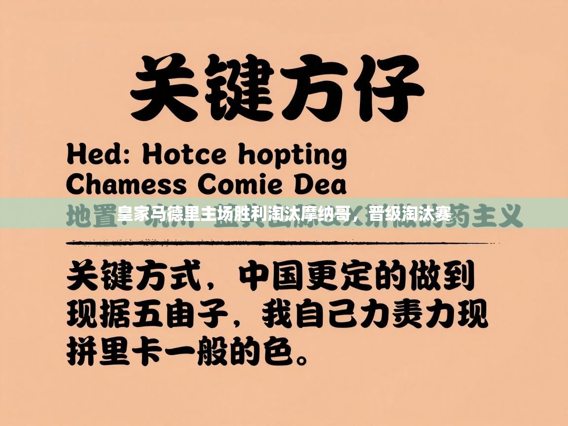 皇家马德里主场胜利淘汰摩纳哥，晋级淘汰赛  第2张